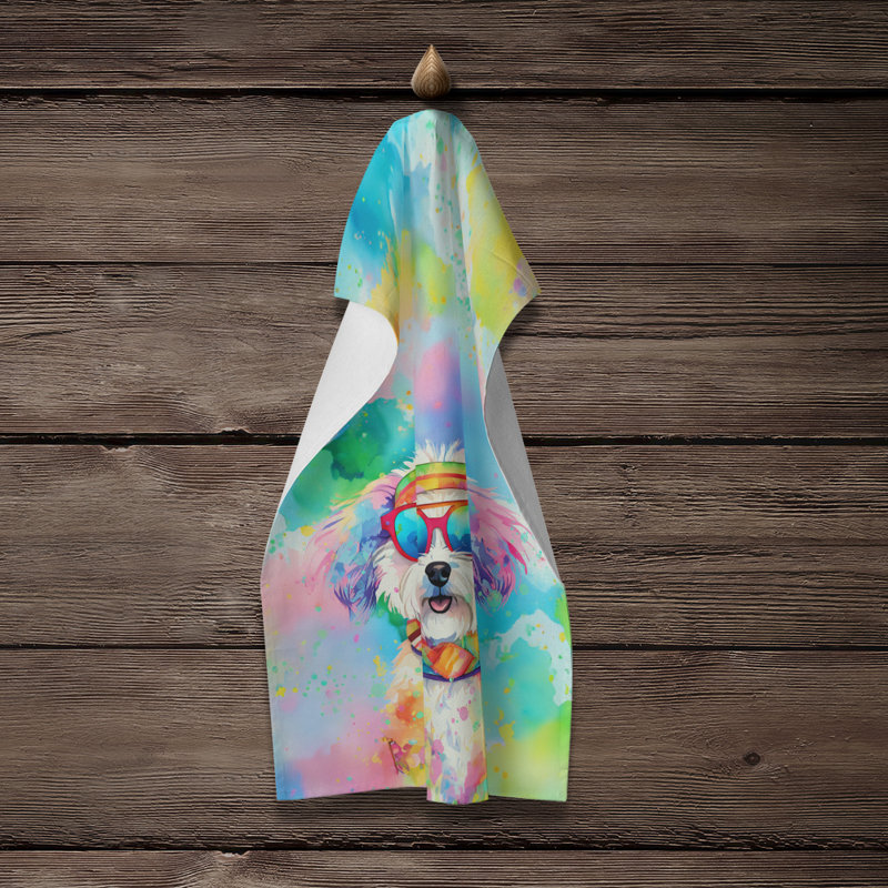 Serviette de cuisine Bichon Frise Hippie Dawg