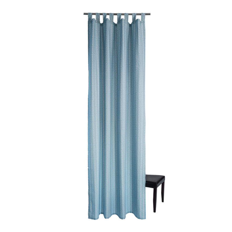Silvestri Cotton Room Darkening Curtain Single Panel, Blue