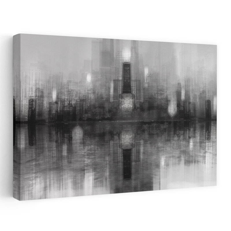 Chicago, horizon contemporain, architecture contemporaine, art mural, H 16 po x l 24 po