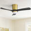 Ventilateur de plafond encastré à 3 pales en bois massif Nicola de 42 po avec télécommande et fonction de minuterie-1663181918