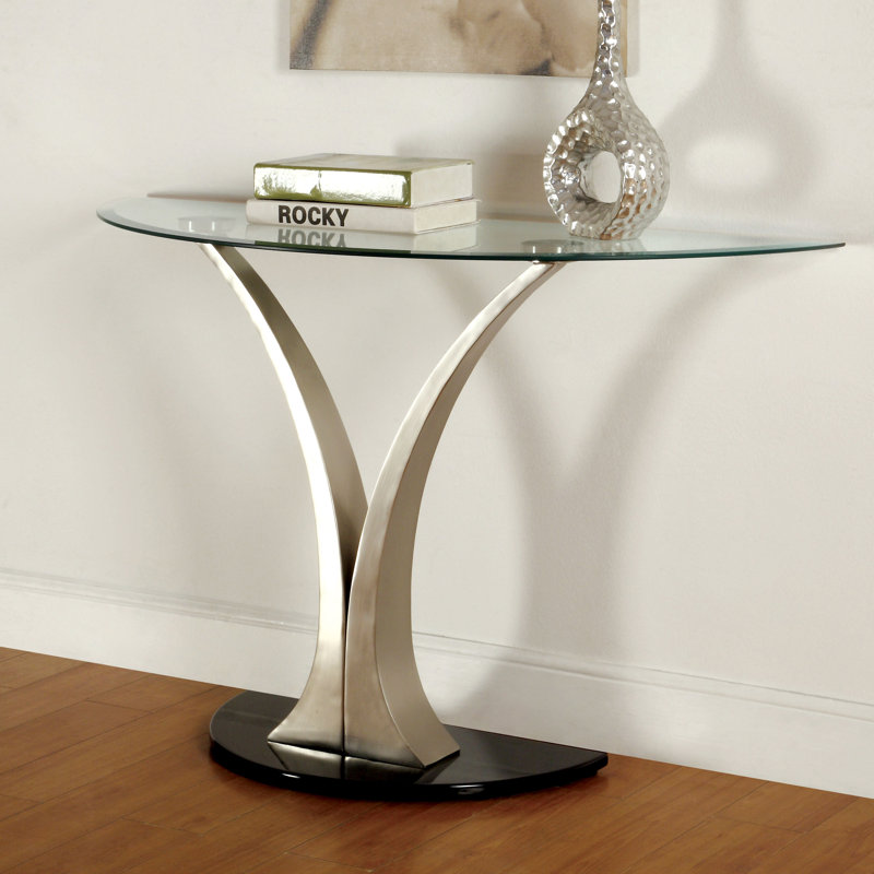 Fouts 46'' Glass Top Console Table