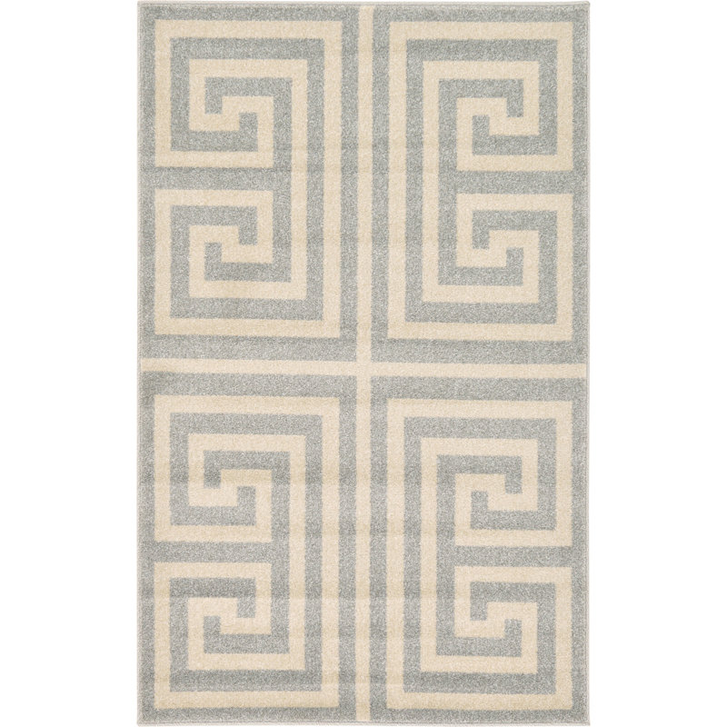 Geometric Indoor Rug, Rectangle 3'3" x 5'3"