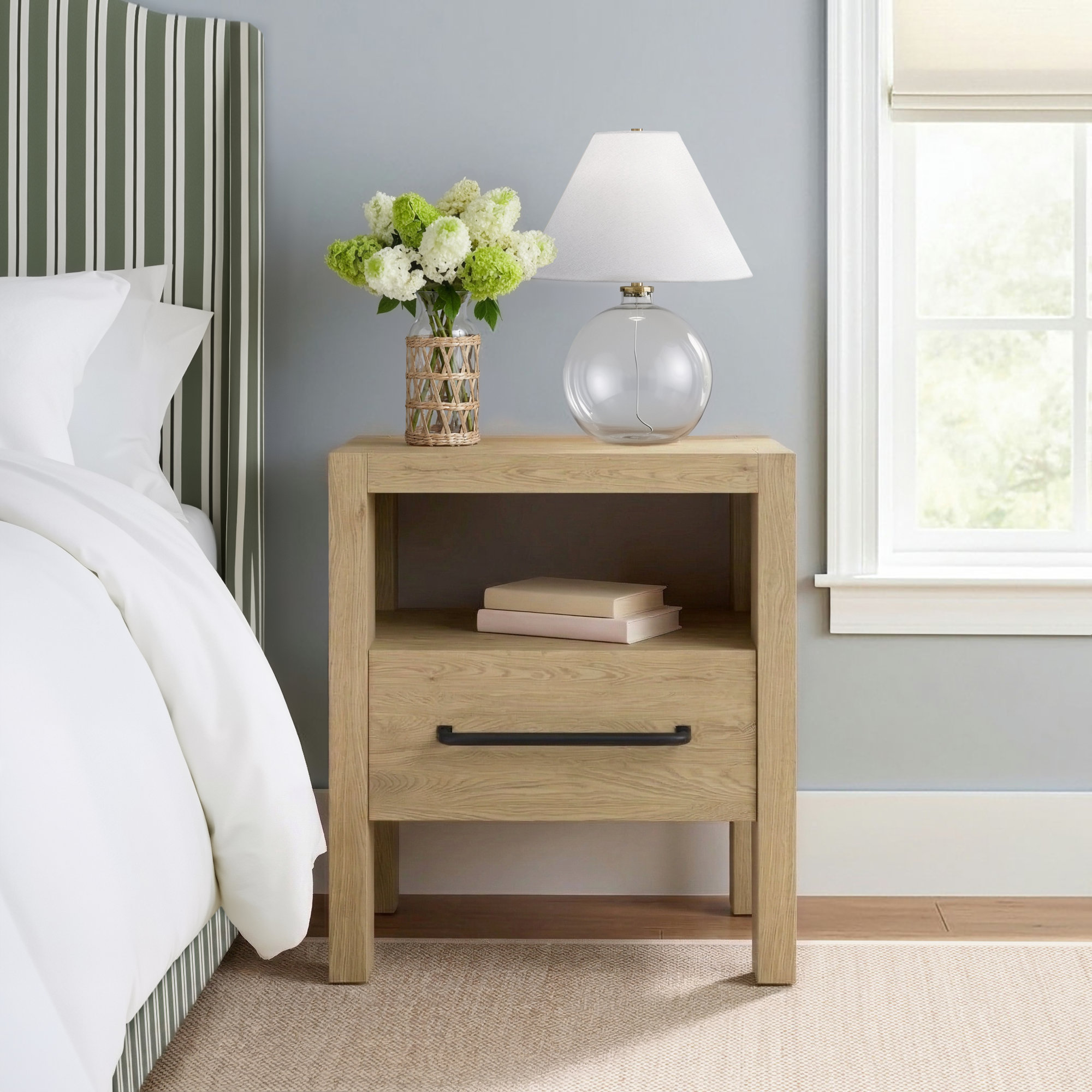 Laroche 1 - Drawer Nightstand, Pale Oak