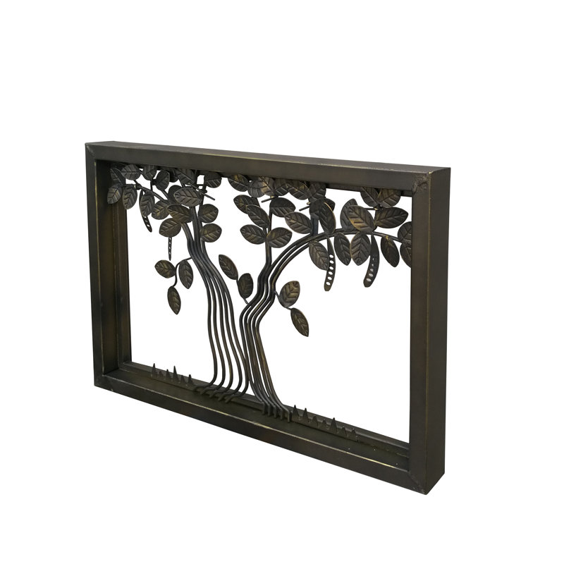 Acacia Wood Tree Art in Metal Wire Bronze Finish Tree of Life Acacia Decorative Metal Art