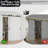 48" x 96" Height 3-Paneled White Primed Solid Core Sliding Bypass Barn Door Double Doors with Hardware Kit-117400850