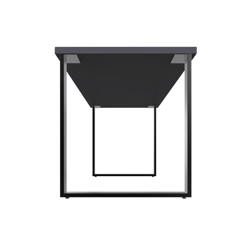 Nadica Metal Base Writing Desk, 75cm H x 160cm W x 70cm D, Grey