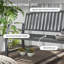 Banc de jardin extérieur, banc en métal, banc d'entrée-1905835562