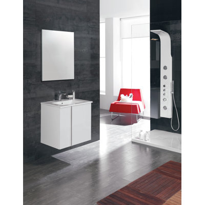 Finton 24'' Single Bathroom Vanity with Ceramic Top