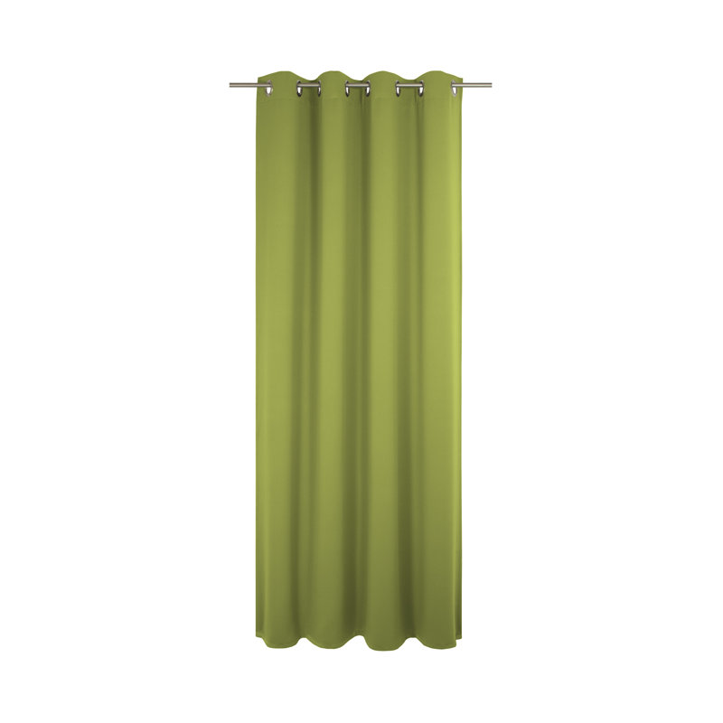 Newbury Room Darkening Eyelet Curtain Panel Panel, 145cm H x 132cm W, Green