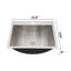 Lavabo vasque de salle de bain en acier inoxydable 21 "x 17" avec bonde escamotable - à porter en nickel brossé facile à nettoyer