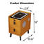 Table de chevet multifonctionnelle, orange