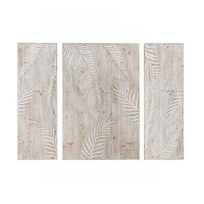 Wood Palms Coastal Wall Art 3-Piece Set