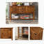 48'' Solid Wood Sideboard Console Table with 2 Drawers and Cabinets and Bottom Shelf, Retro Style Storage Dining Buffet Server Cabinet for Living Room Kitchen Dining Room-1306038642
