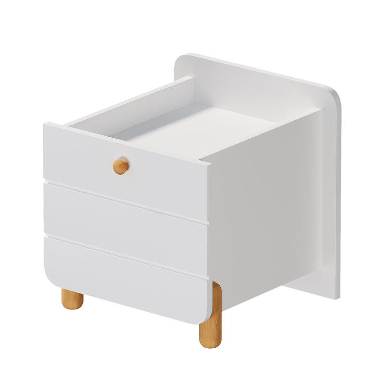 Sonu 33cm W Solid Wood Bedside Table, White