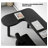 Black L-Shape Solid Wood Writing Desk-110439521