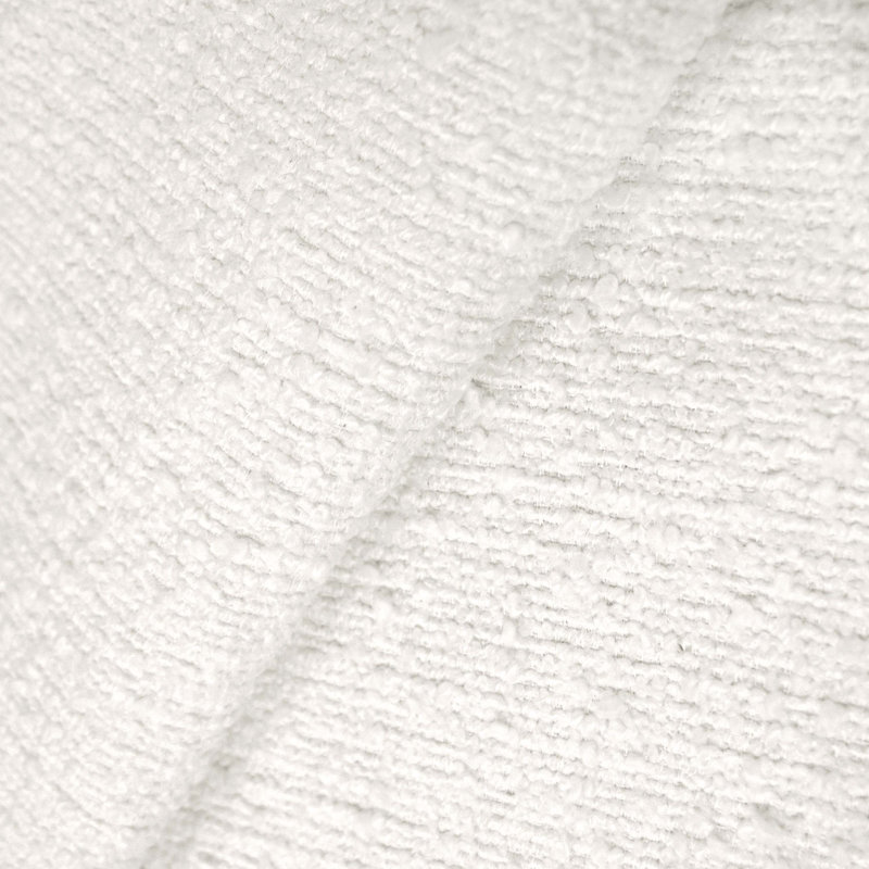 Hanson Upholstered Wingback Platform Bed, Twin, Classic Snow Boucle