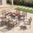6 - Person Rectangular Iron Dining Set With Cushions