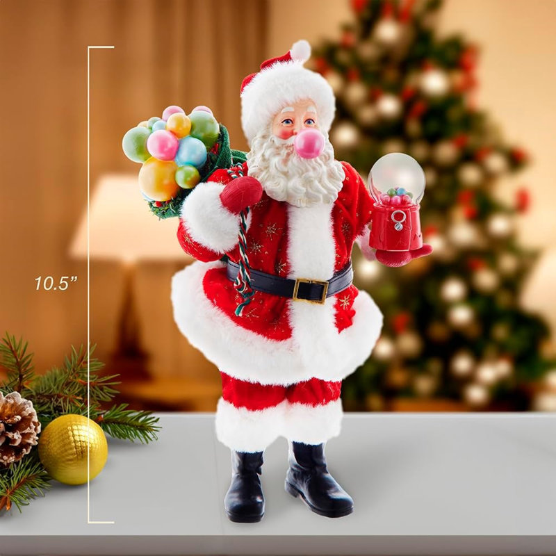 Figurine de Noël Kurt Adler Fabriche, père Noël Bubblegum, 13,75 po