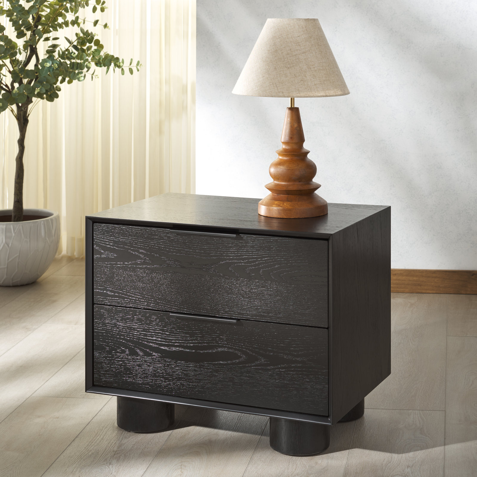 Vanora Nightstand, Black