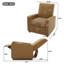 Fauteuil inclinable à pression manuel avec revêtement en similicuir et pieds en bois de noyer-1770108936