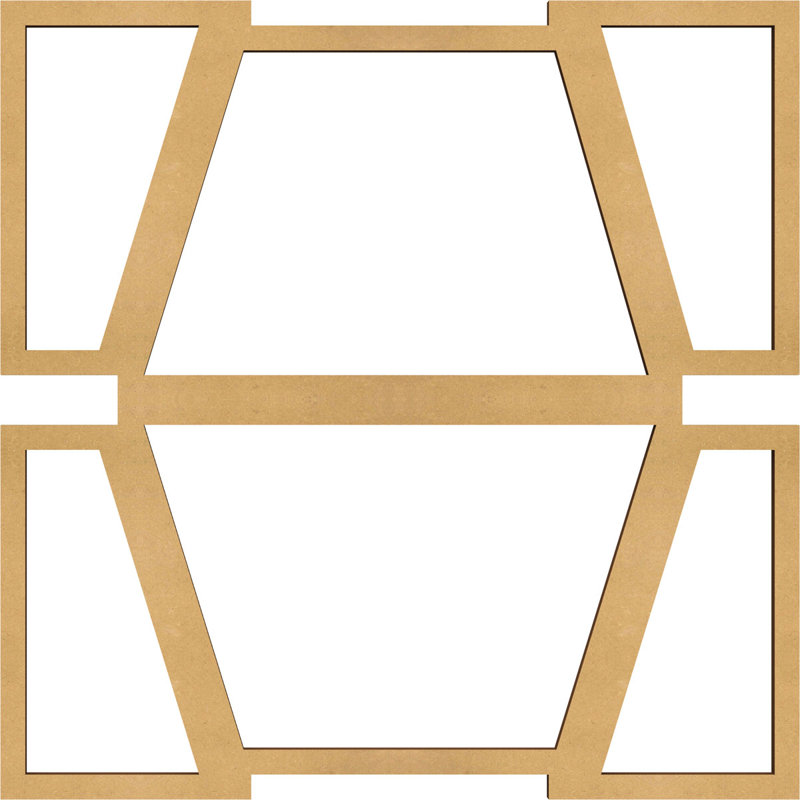 Panneaux muraux en bois Greeley, Naturel, H 11 3/8 po x l 11 3/8 po x P 3/8 po