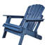 Chaise de patio bleue surdimensionnée en bois massif - pliable pour le jardin, la cour, le porche, la terrasse de la piscine, dans un style pliant
