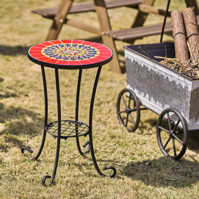 Fenske Patio Side Table with Shelf