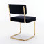 Ensemble de 2 chaises d'appoint, chaise de salle à manger, chaise sans accoudoirs avec base en métal, chaise d'appoint pour le salon-1384336188