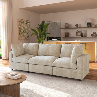 Kessi 100.5" Upholstered Slipcovered Sofa