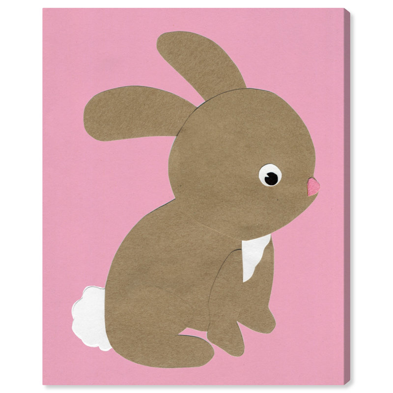 « rose lapin », art sur toile Lyndhur, H 16 po x l 13 po x P 1,5 po