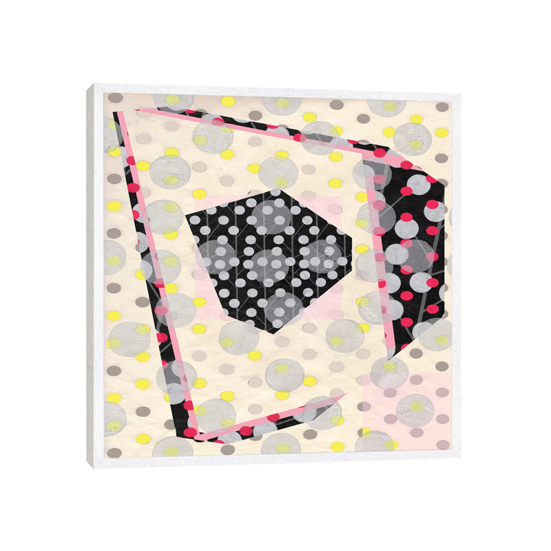 All The Dots by Pamela Staker - Painting on Canvas, White Framed, 66.04 cm H x 66.04 cm W