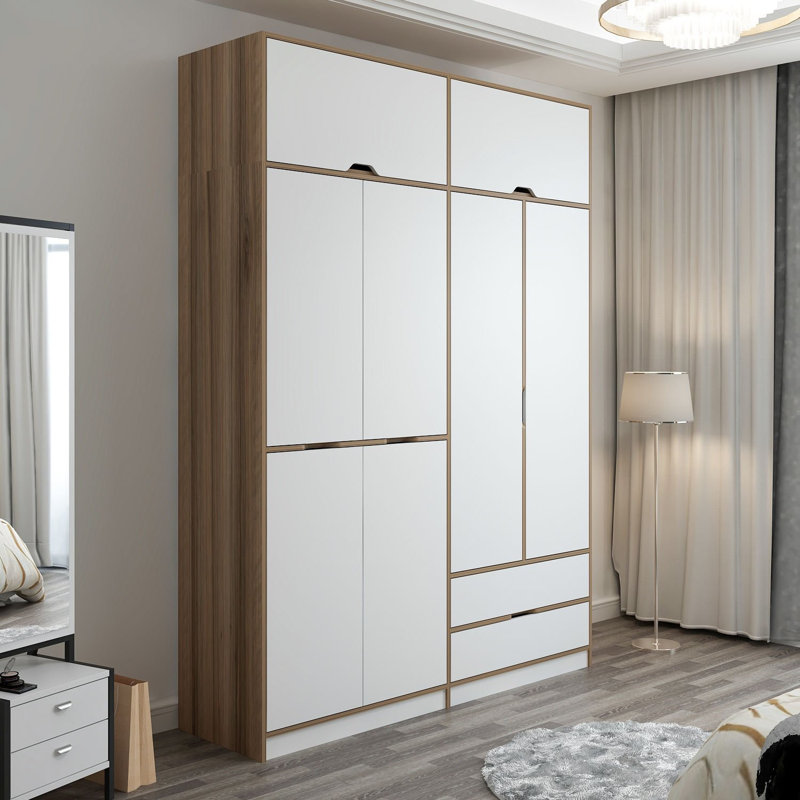 Elina Manufactured Wood Wardrobe, White