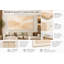 «Warm Cream», art mural abstrait sur toile, peinture moderne beige ton sur toile, toile tendue-351316124