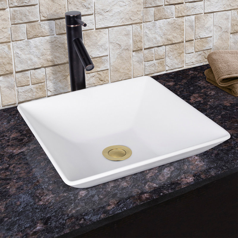 Bouchon de drain de lavabo de salle de bain l 2,4 po, Laiton doré