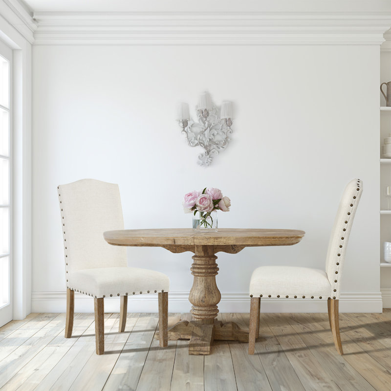 Araelynn Curved Top Parson Dining Chairs , Cream
