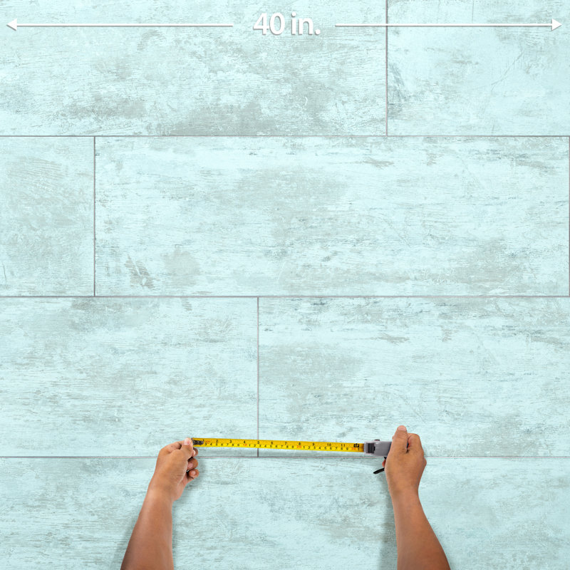 Habanera 11-7/8 In. X 35-1/2 In. Ceramic Wall Tile, Blue