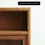 Wabi-Sabi Style Elm & Glass Accent Cabinet