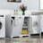 Laundry Cabinet with Doors and shelf, Tilt-Out Laundry Hamper, Freestanding Style, Adjustable Shelf, White
