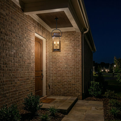 Colonial Hanging Mount 16” Copper Electric Lantern | Indoor & Outdoor Lighting