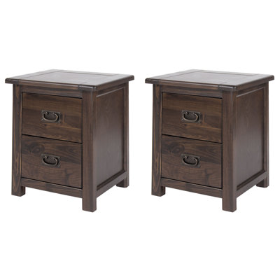 Boston 45cm W Solid Wood Bedside Table