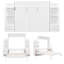 Grand lit escamotable avec tablettes de rangement et éclairage DEL-1003700196