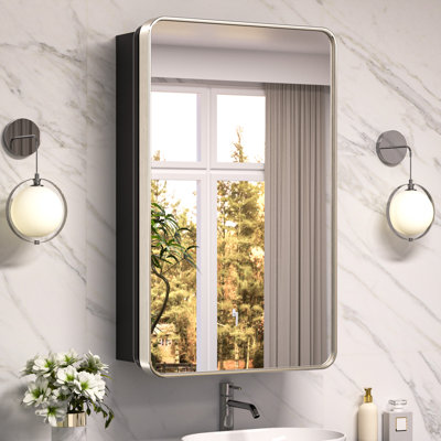 Gervon Rectangle Recessed Medicine Cabinet with Adjustable Shelves