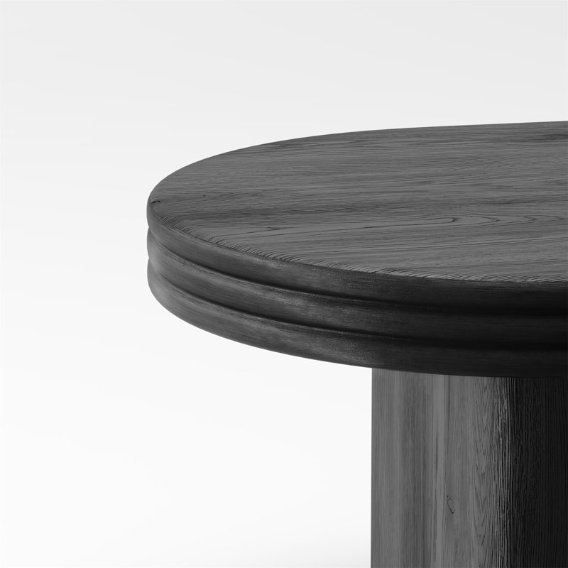 Table basse ovale moderne Mid Century, Noir