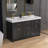 Solid Surface 61" Double Bathroom Vanity Top In White Bathroom Countertop With Sink