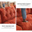 Canapé modulaire avec repose-pieds modulaire en U en forme de U 6 places, canapé en chenille confortable orange-1300655168