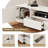 122'' Modern Entertainment Center with Storage for 55/65/75 Inch TV, TV Stand, Chest of Drawers and 3-tier Glass Display Cabinet, Wooden Media Console Set of 3 for Living Room, White-1461476604-1483939892