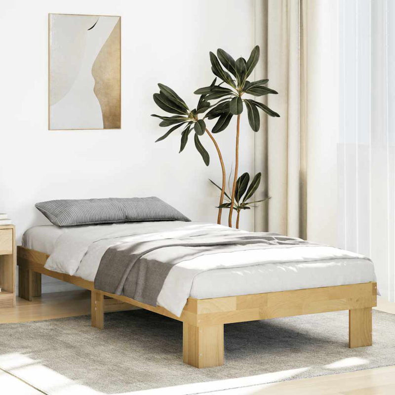 Solid Wood Bed, Small Single (2'6)