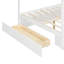 Lit à baldaquin en bois Queen Size avec tête de lit bibliothèque, prises USB et éclairage DEL RVB intelligent, lit plateforme avec rangement sous le lit, tiroir au pied du lit et garde-robe réversible-748114737-748114738
