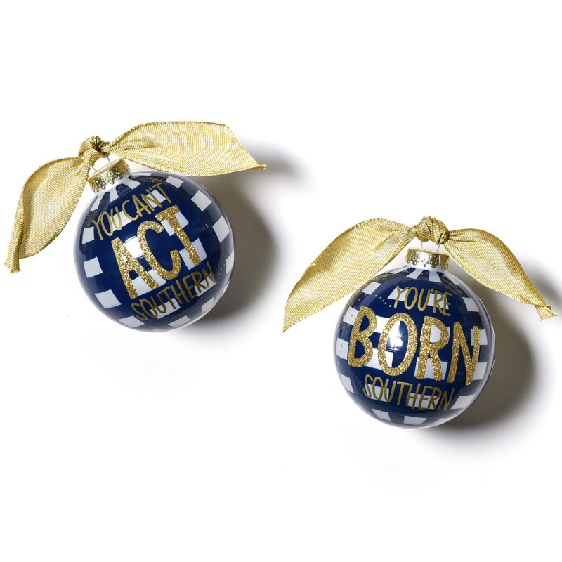 3.93'' Handmade Glass Ball Ornament