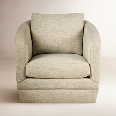 Mileva Upholstered Swivel Barrel Chair